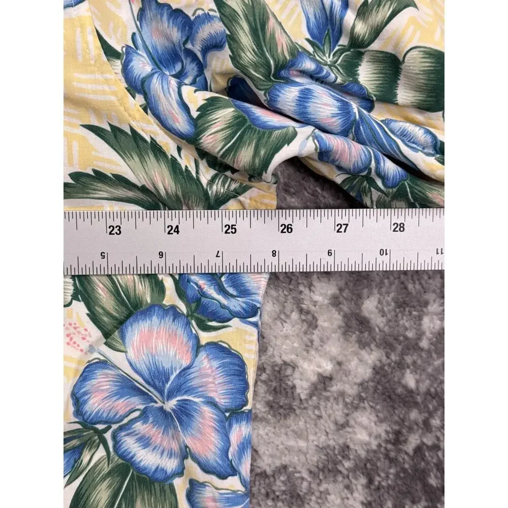 Vintage Reyn Spooner Hawaiian Shirt XL Mens Yellow Hibiscus Floral